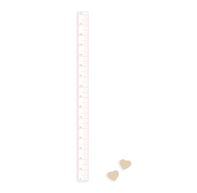 Self-adhesive tape measure HEARTS, 3 pcs