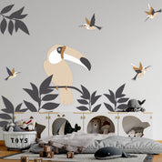 Autocolant de perete TOUCAN, 12 buc
