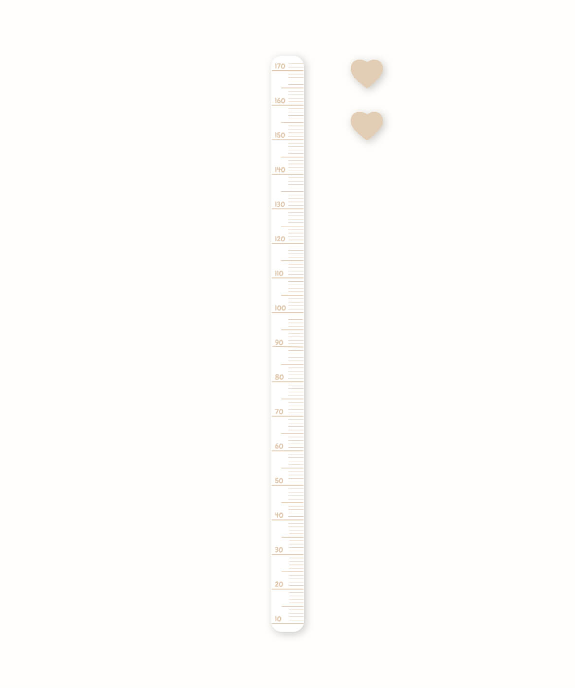Self-adhesive tape measure HEARTS, 3 pcs