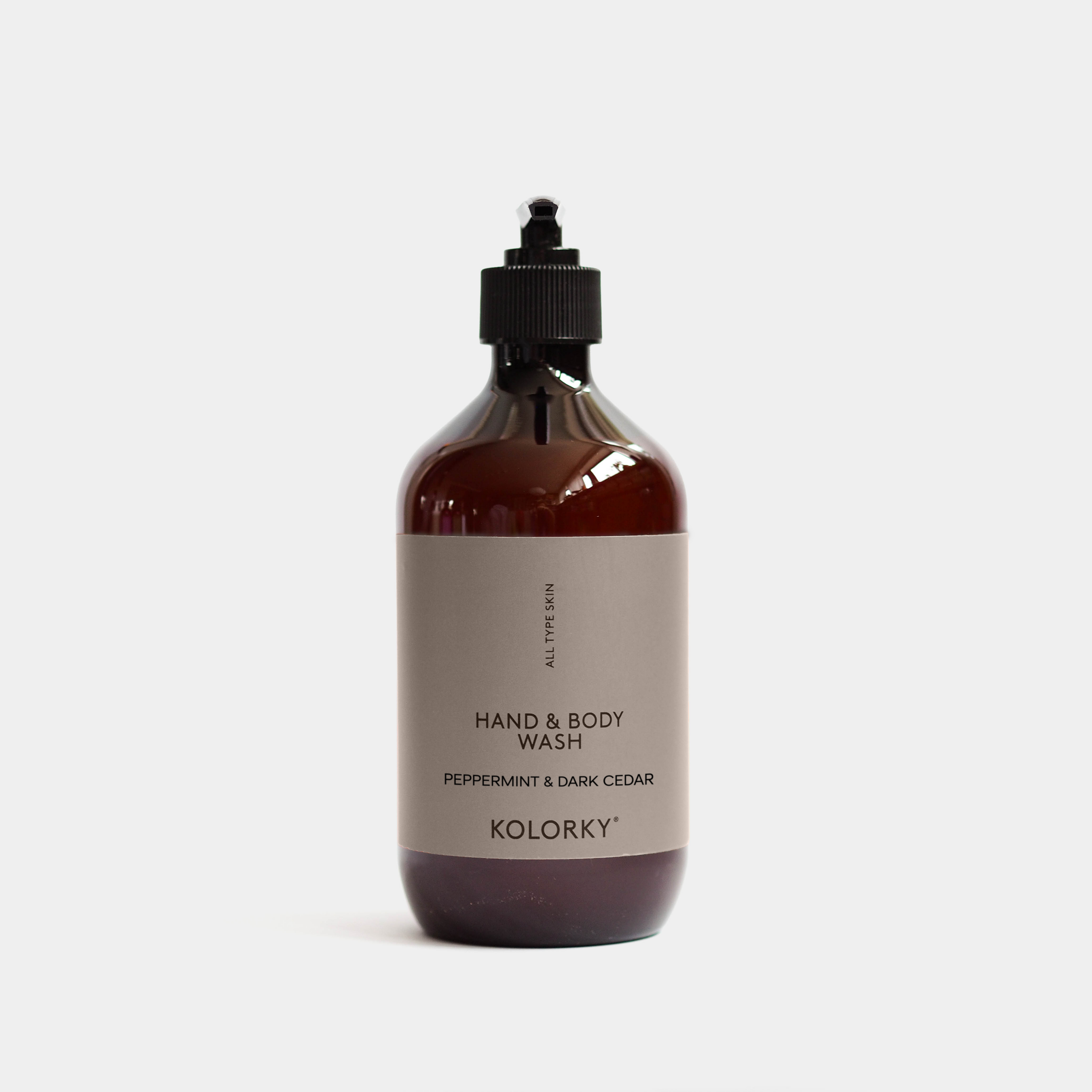 HAND & BODY WASH, Peppermint & Dark Cedar, 490 ml