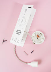 Ceramic ceiling light for hanging a lamp
